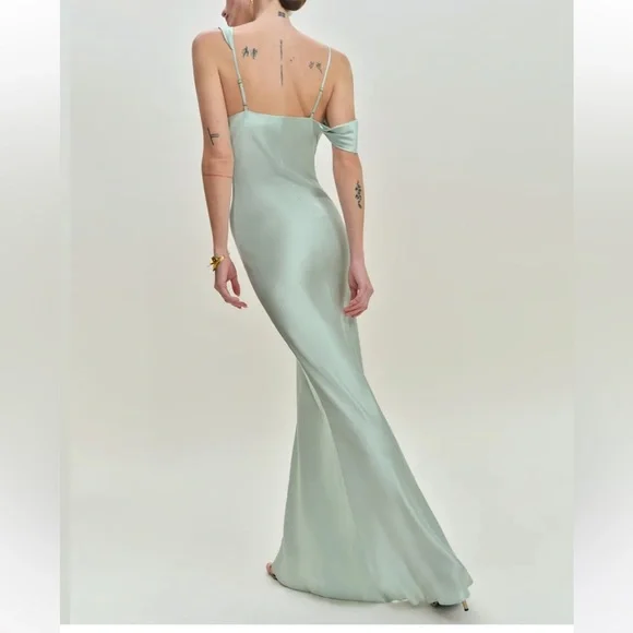NEW NWT Reformation Ronda Dress Sea Glass Maxi